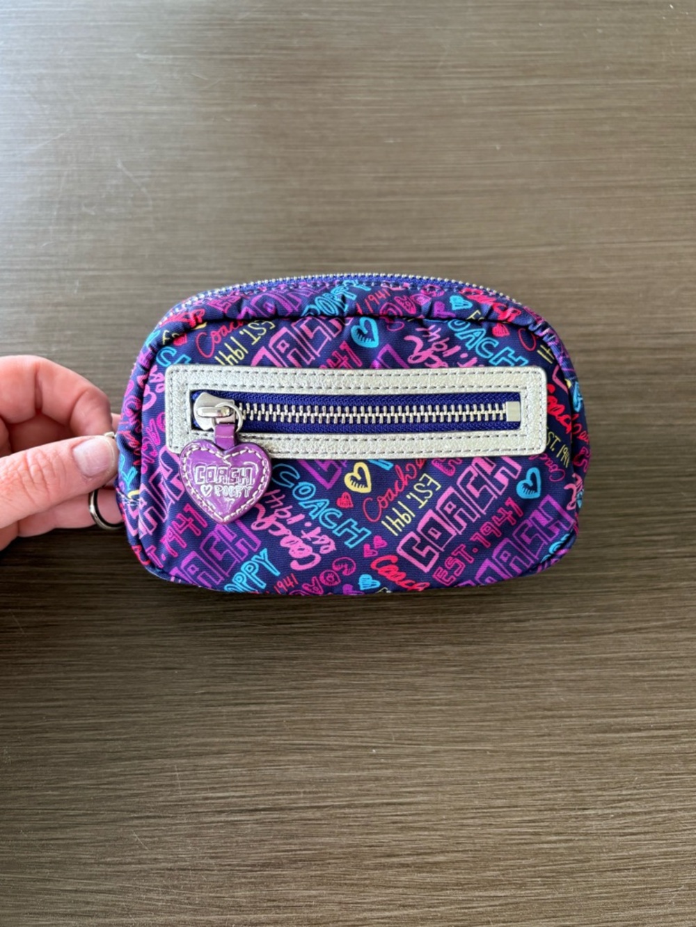 Coach Poppy Graffiti Cosmetic Case - Picture 2 of 11